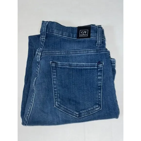 CE Current Elliott Bootcut Blue Jeans Flared Denim Sz 27 Dark Wash Y2K High Rise - Picture 8 of 8